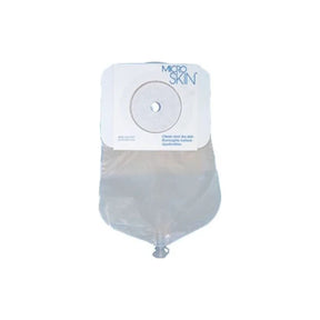 Transparent ostomy pouch with adhesive backing for stoma care and medical use