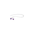 Medical feeding tube with purple connectors on a white background