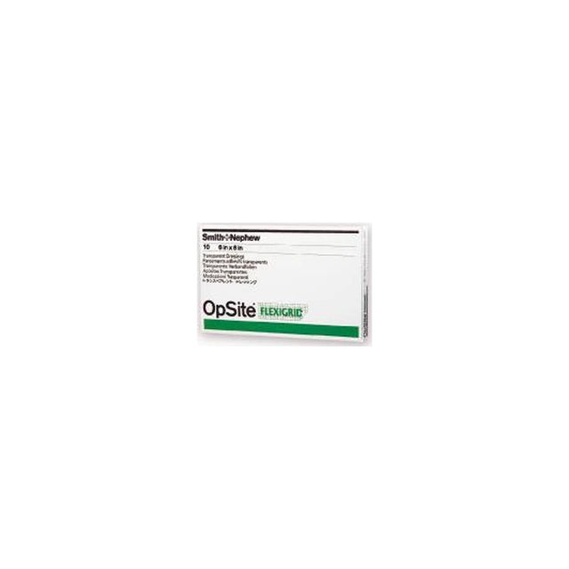 OpSite Flexigrid transparent dressing box for wound care, Smith & Nephew packaging