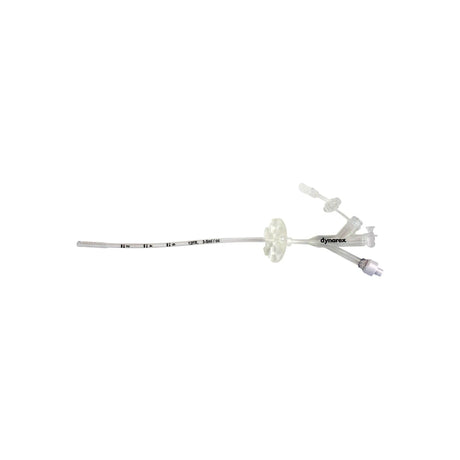 Sterile Dynarex medical catheter with measurement markings and inflation port