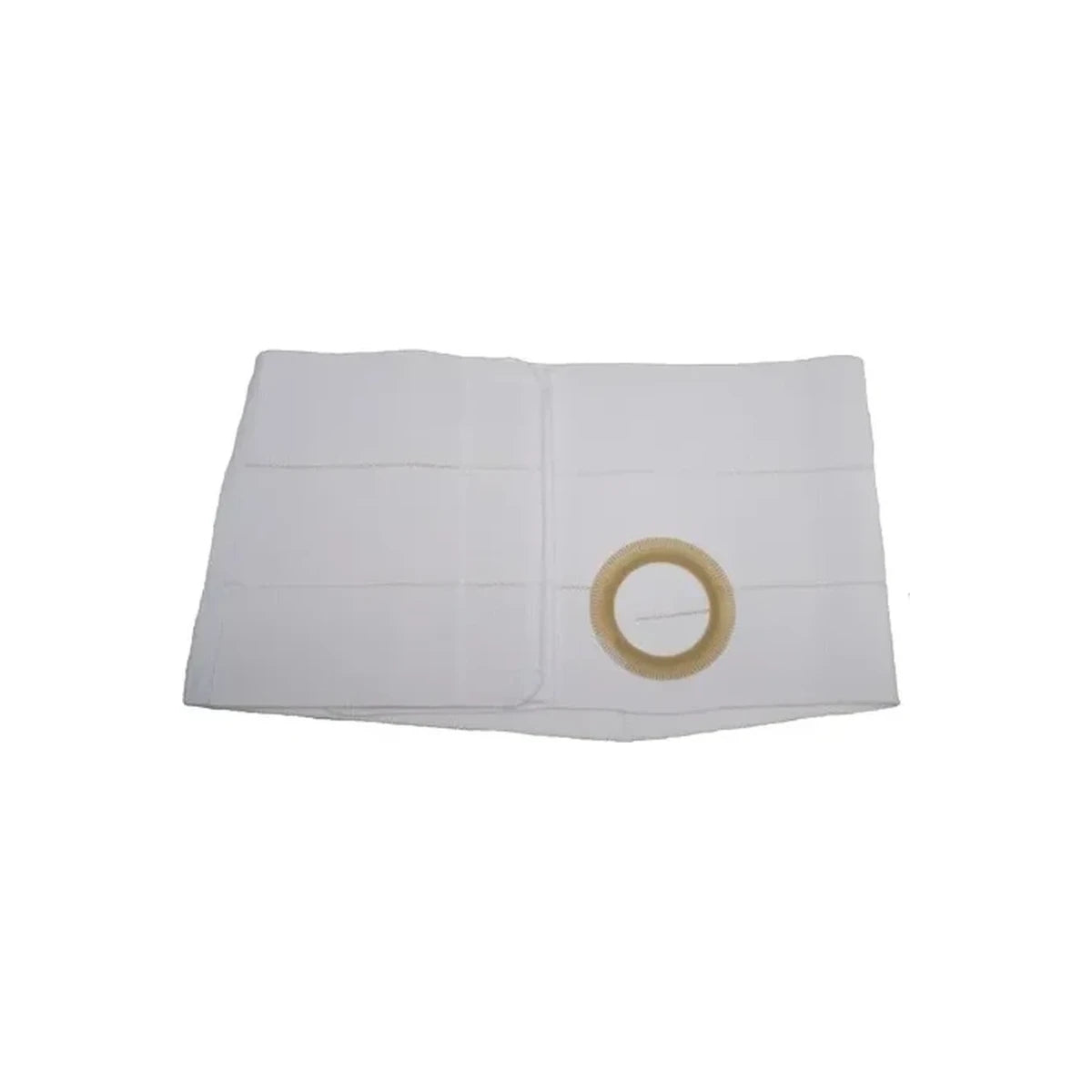 9" Left, White, Regular Elastic, Nu-form Belt, Large, 2-1/4" Opening Placed 1-1/2" From Bottom, Contoured