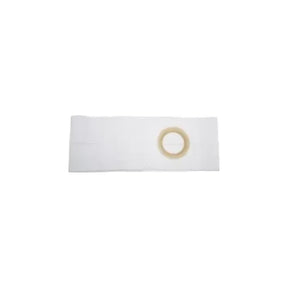 Medical ostomy belt with circular opening on white background, home health care supply