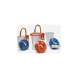 Medical suction canisters with red and blue lids for fluid collection and disposal