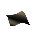 Flexible black medical wound dressing sheet against a white background