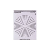 Medical wound measurement card with concentric circles and ruler for lesion sizing