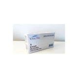 Box of Total Dry small vinyl exam gloves, powder free, 100 count, on white surface