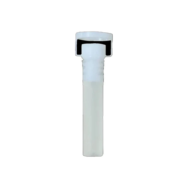 White universal medical tubing connector for home medical supplies on white background