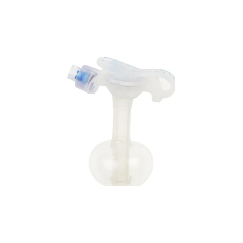 Silicone gastrostomy feeding tube with balloon and clamp for enteral nutrition