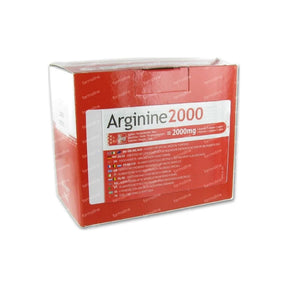 Arginine 2000 medical nutrition supplement box, 2000mg, red packaging
