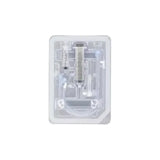 Sterile medical supply tray with syringe and tubing for home healthcare use