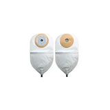 Two ostomy pouches with adhesive barriers for stoma care and medical supply needs
