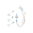 Closed suction catheter system with blue and clear connectors for respiratory care