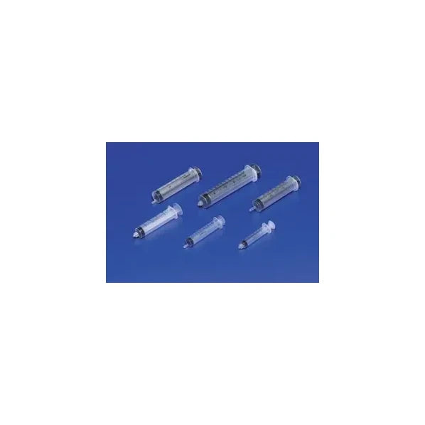 Assorted medical syringes on blue background for home medical supply needs