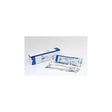 Sterile medical dressing in sealed packaging with box on white background