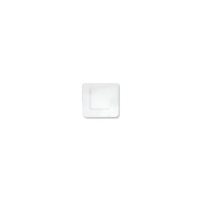 Transparent adhesive wound dressing, sterile medical bandage on white background