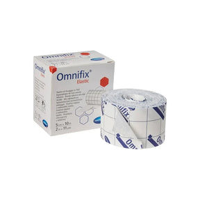 Omnifix Elastic medical adhesive tape with packaging, 5cm x 10m roll for wound care