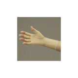 Beige open-finger compression glove for hand and wrist support