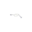 Clear oxygen supply tubing for respiratory therapy and medical use on white background