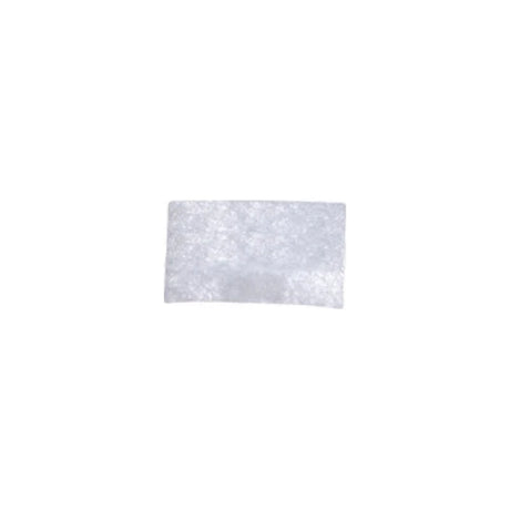 White rectangular CPAP filter for respiratory medical equipment on white background