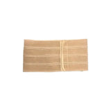 Beige medical abdominal binder with adjustable straps for support and compression