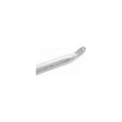 Close-up of a clear curved-tip medical catheter on a white background