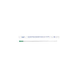 Sterile intermittent coude male catheter with green tip and clear packaging, medical supply
