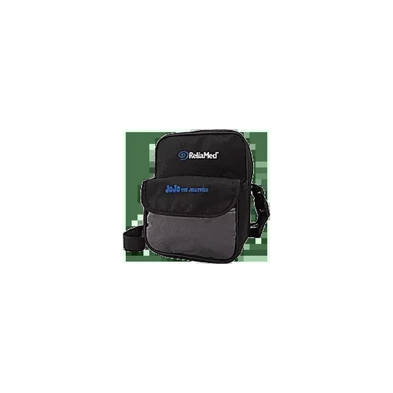 Black and gray ReliaMed shoulder bag with front pocket for medical supplies