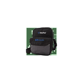 Black and gray ReliaMed shoulder bag with front pocket for medical supplies