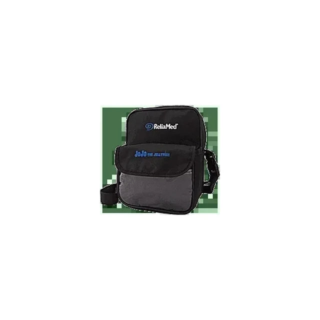 Black and gray ReliaMed shoulder bag with front pocket for medical supplies