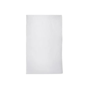 Clear plastic medical supply storage bag on white background