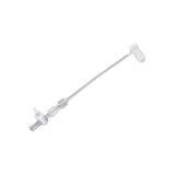 Sterile medical extension tubing with luer lock and clamp for home healthcare use