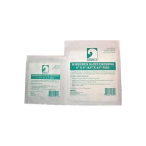 Gentell bordered gauze dressing sterile wound care pads in two sizes, medical supplies