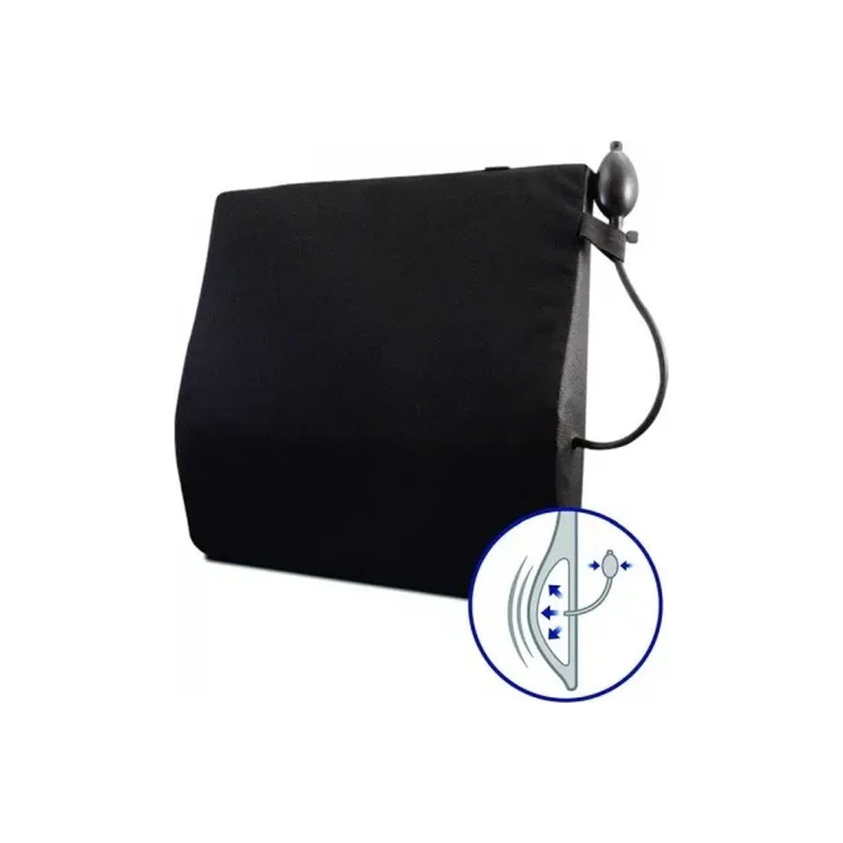 Avir Wheelchair Back Cushion With Adjustable Lumbar Support, 16"