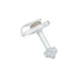Transparent medical feeding tube button for enteral nutrition support