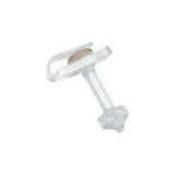 Transparent medical feeding tube button for enteral nutrition support
