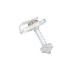 Transparent medical feeding tube button for enteral nutrition support