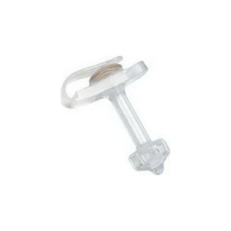 Transparent medical feeding tube button for enteral nutrition support