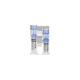 Two Medtronic insulin pump reservoirs with blue caps for diabetes management