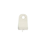 Ostomy drainage bag with cut-to-fit opening and white drain tube
