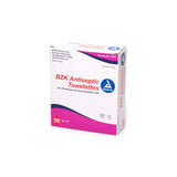 Box of Dynarex BZK antiseptic towelettes for professional and hospital use, 100 packets