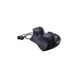 Black medical foot rest with adjustable straps for home healthcare support