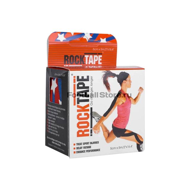 RockTape kinesiology tape box with athlete image, used for pain relief and injury support