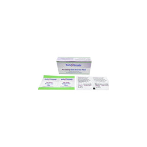 Box and sachets of no-sting skin barrier film protective medical wipes