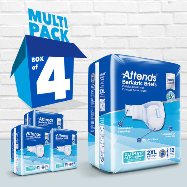 DD50 - Attends Bariatric Brief, Ultimate Absorbency, 2XL, 63"-70"