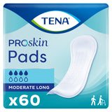 TENA ProSkin Moderate Long Absorbent Pads for Women, Long Length, 12"