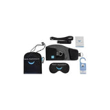 Neck hammock kit with adjustable straps, mask, carrying pouch, manual, and accessories