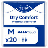 TENA Dry Comfort Protective Incontinence Underwear, Moderate Absorbency, Unisex, Medium, 34"- 44"