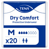 TENA Dry Comfort Protective Incontinence Pull-Up Underwear, Moderate Absorbency, Unisex, Medium, 34"- 44"