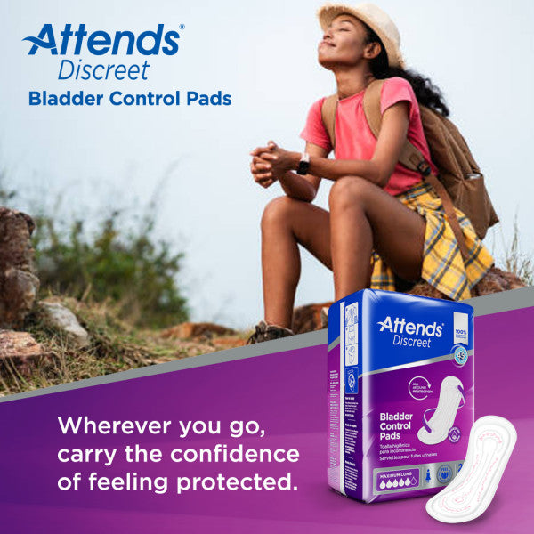 Attends Discreet Women's Maximum Long Pads