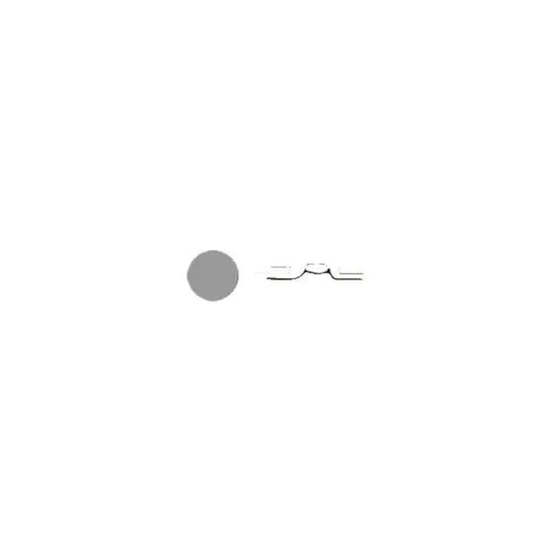 Circular medical adhesive barrier with thin clear strip on white background, ostomy accessory